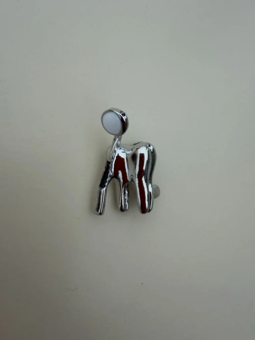 Dental-Themed Enamel Brooch - Silver -Tone Tooth & Dental Tool Design